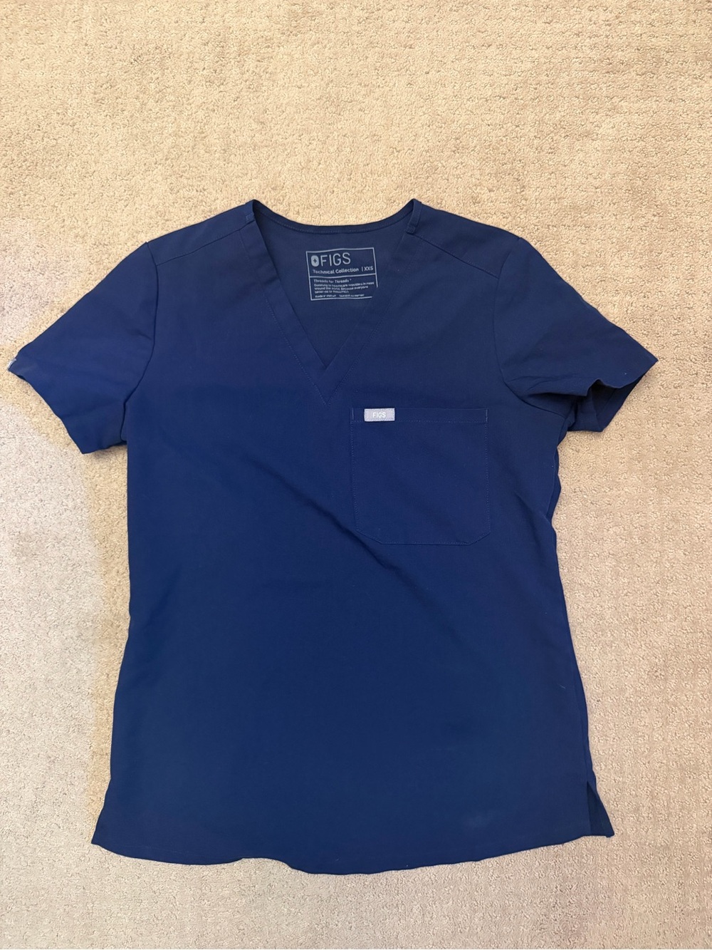 Figs catarina navy Scrub Top (xsp and xxs)